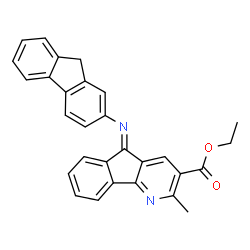ChemSpider 2D Image | Ethyl (5E)-5-(9H-fluoren-2-ylimino)-2-methyl-5H-indeno[1,2-b]pyridine-3-carboxylate | C29H22N2O2