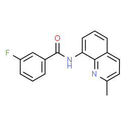 ChemSpider 2D Image | 3-Fluoro-N-(2-methyl-8-quinolinyl)benzamide | C17H13FN2O