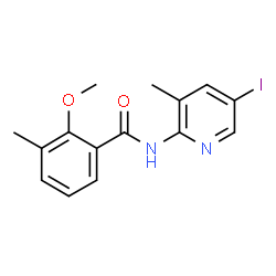 ChemSpider 2D Image | benzamide, N-(5-iodo-3-methyl-2-pyridinyl)-2-methoxy-3-methyl- | C15H15IN2O2