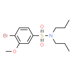 ChemSpider 2D Image | 4-Bromo-3-methoxy-N,N-dipropylbenzenesulfonamide | C13H20BrNO3S