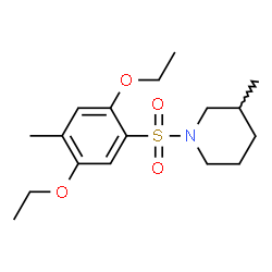 ChemSpider 2D Image | 1-[(2,5-Diethoxy-4-methylphenyl)sulfonyl]-3-methylpiperidine | C17H27NO4S