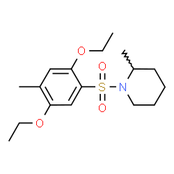 ChemSpider 2D Image | 1-[(2,5-Diethoxy-4-methylphenyl)sulfonyl]-2-methylpiperidine | C17H27NO4S