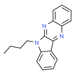 ChemSpider 2D Image | 6-Butyl-6H-indolo[2,3-b]quinoxaline | C18H17N3
