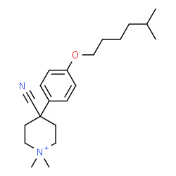 ChemSpider 2D Image | 4-Cyano-1,1-dimethyl-4-{4-[(5-methylhexyl)oxy]phenyl}piperidinium | C21H33N2O