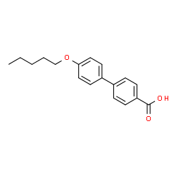 ChemSpider 2D Image | 4'-(Pentyloxy)-4-biphenylcarboxylic acid | C18H20O3