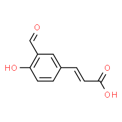ChemSpider 2D Image | (2E)-3-(3-Formyl-4-hydroxyphenyl)acrylic acid | C10H8O4