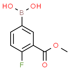 ChemSpider 2D Image | 4-Fluoro-3-methoxycarbonylphenylboronic acid | C8H8BFO4