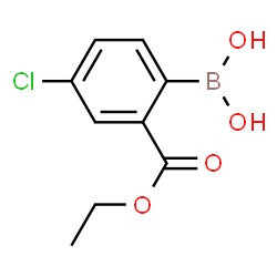 ChemSpider 2D Image | 4-Chloro-2-ethoxycarbonylphenylboronic acid | C9H10BClO4