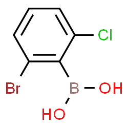 ChemSpider 2D Image | 2-Bromo-6-chlorophenylboronic acid | C6H5BBrClO2