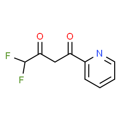 ChemSpider 2D Image | 4,4-Difluoro-1-(2-pyridinyl)-1,3-butanedione | C9H7F2NO2