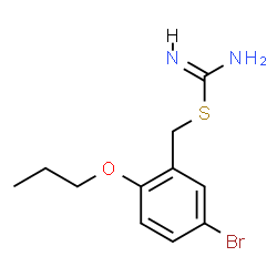 ChemSpider 2D Image | 2-(5-Bromo-2-propoxy-benzyl)-isothiourea | C11H15BrN2OS