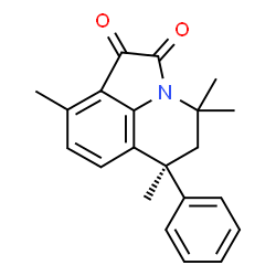 ChemSpider 2D Image | (6S)-4,4,6,9-Tetramethyl-6-phenyl-5,6-dihydro-4H-pyrrolo[3,2,1-ij]quinoline-1,2-dione | C21H21NO2