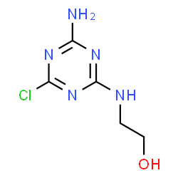 ChemSpider 2D Image | 2-[(4-Amino-6-chloro-1,3,5-triazin-2-yl)amino]ethanol | C5H8ClN5O