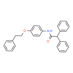 ChemSpider 2D Image | 2,2-Diphenyl-N-[4-(2-phenylethoxy)phenyl]acetamide | C28H25NO2