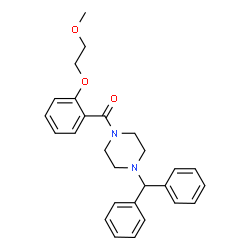 ChemSpider 2D Image | [4-(Diphenylmethyl)-1-piperazinyl][2-(2-methoxyethoxy)phenyl]methanone | C27H30N2O3