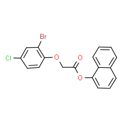 ChemSpider 2D Image | 1-Naphthyl (2-bromo-4-chlorophenoxy)acetate | C18H12BrClO3