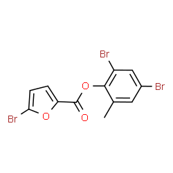 ChemSpider 2D Image | 2,4-Dibromo-6-methylphenyl 5-bromo-2-furoate | C12H7Br3O3