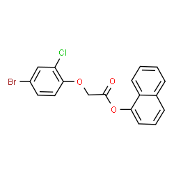 ChemSpider 2D Image | 1-Naphthyl (4-bromo-2-chlorophenoxy)acetate | C18H12BrClO3