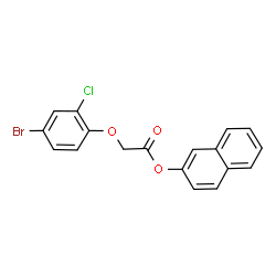 ChemSpider 2D Image | 2-Naphthyl (4-bromo-2-chlorophenoxy)acetate | C18H12BrClO3