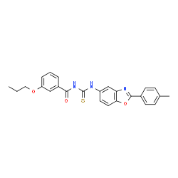 ChemSpider 2D Image | N-{[2-(4-Methylphenyl)-1,3-benzoxazol-5-yl]carbamothioyl}-3-propoxybenzamide | C25H23N3O3S