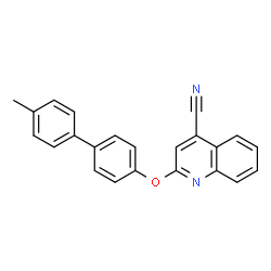 ChemSpider 2D Image | 2-[(4'-Methyl-4-biphenylyl)oxy]-4-quinolinecarbonitrile | C23H16N2O