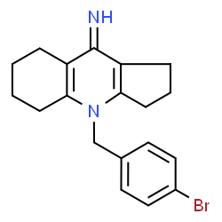 ChemSpider 2D Image | 4-(4-Bromobenzyl)-1,2,3,4,5,6,7,8-octahydro-9H-cyclopenta[b]quinolin-9-imine | C19H21BrN2
