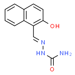 ChemSpider 2D Image | (2E)-2-[(2-Hydroxy-1-naphthyl)methylene]hydrazinecarboxamide | C12H11N3O2