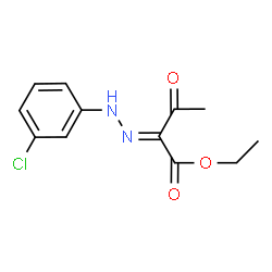 ChemSpider 2D Image | Ethyl (2E)-2-[(3-chlorophenyl)hydrazono]-3-oxobutanoate | C12H13ClN2O3