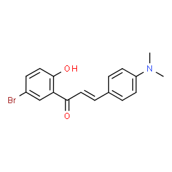 ChemSpider 2D Image | (2E)-1-(5-Bromo-2-hydroxyphenyl)-3-[4-(dimethylamino)phenyl]-2-propen-1-one | C17H16BrNO2