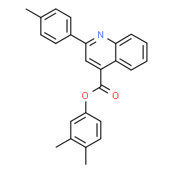 ChemSpider 2D Image | 3,4-Dimethylphenyl 2-(4-methylphenyl)-4-quinolinecarboxylate | C25H21NO2