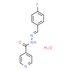 ChemSpider 2D Image | N'-[(E)-(4-Fluorophenyl)methylene]isonicotinohydrazide hydrate (1:1) | C13H12FN3O2