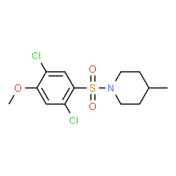 ChemSpider 2D Image | 1-[(2,5-Dichloro-4-methoxyphenyl)sulfonyl]-4-methylpiperidine | C13H17Cl2NO3S