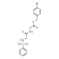 ChemSpider 2D Image | 4-Bromobenzyl N-(phenylsulfonyl)glycylglycinate | C17H17BrN2O5S