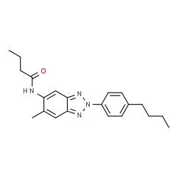 ChemSpider 2D Image | N-[2-(4-Butylphenyl)-6-methyl-2H-benzotriazol-5-yl]butanamide | C21H26N4O