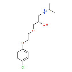 ChemSpider 2D Image | (2S)-3-[2-(4-Chlorophenoxy)ethoxy]-2-hydroxy-N-isopropyl-1-propanaminium | C14H23ClNO3