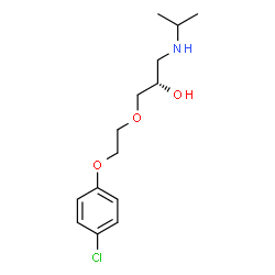 ChemSpider 2D Image | (2S)-1-[2-(4-Chlorophenoxy)ethoxy]-3-(isopropylamino)-2-propanol | C14H22ClNO3