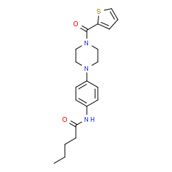 ChemSpider 2D Image | N-{4-[4-(2-Thienylcarbonyl)-1-piperazinyl]phenyl}pentanamide | C20H25N3O2S