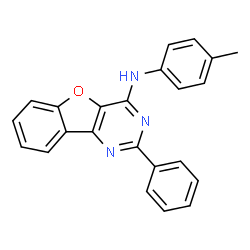 ChemSpider 2D Image | N-(4-Methylphenyl)-2-phenyl[1]benzofuro[3,2-d]pyrimidin-4-amine | C23H17N3O