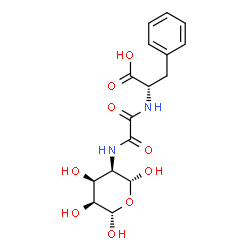 ChemSpider 2D Image | (2S)-2-[(Oxo{[(2R,3R,4S,5S,6S)-2,4,5,6-tetrahydroxytetrahydro-2H-pyran-3-yl]amino}acetyl)amino]-3-phenylpropanoic acid | C16H20N2O9