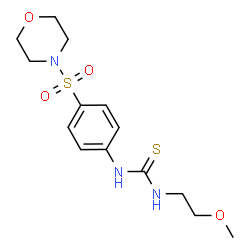 ChemSpider 2D Image | 1-(2-Methoxyethyl)-3-[4-(4-morpholinylsulfonyl)phenyl]thiourea | C14H21N3O4S2