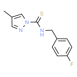 ChemSpider 2D Image | N-(4-Fluorobenzyl)-4-methyl-1H-pyrazole-1-carbothioamide | C12H12FN3S