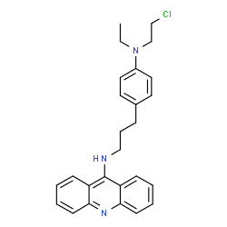 ChemSpider 2D Image | N-(3-{4-[(2-Chloroethyl)(ethyl)amino]phenyl}propyl)-9-acridinamine | C26H28ClN3