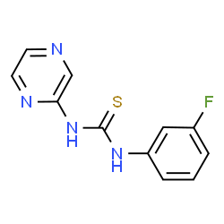 ChemSpider 2D Image | 1-(3-Fluorophenyl)-3-(2-pyrazinyl)thiourea | C11H9FN4S