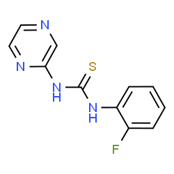 ChemSpider 2D Image | 1-(2-Fluorophenyl)-3-(2-pyrazinyl)thiourea | C11H9FN4S