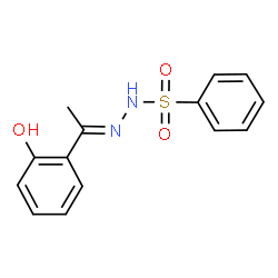 ChemSpider 2D Image | N'-[(1E)-1-(2-Hydroxyphenyl)ethylidene]benzenesulfonohydrazide | C14H14N2O3S