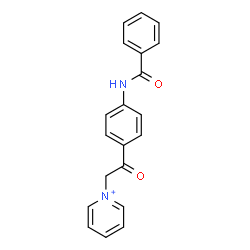 ChemSpider 2D Image | 1-{2-[4-(Benzoylamino)phenyl]-2-oxoethyl}pyridinium | C20H17N2O2