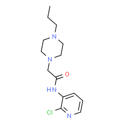 ChemSpider 2D Image | N-(2-Chloro-3-pyridinyl)-2-(4-propyl-1-piperazinyl)acetamide | C14H21ClN4O