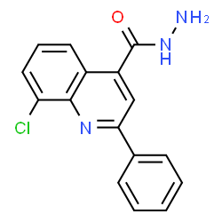 ChemSpider 2D Image | 8-Chloro-2-phenyl-4-quinolinecarbohydrazide | C16H12ClN3O