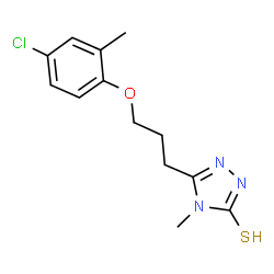 ChemSpider 2D Image | 5-[3-(4-Chloro-2-methylphenoxy)propyl]-4-methyl-2,4-dihydro-3H-1,2,4-triazole-3-thione | C13H16ClN3OS