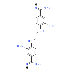 ChemSpider 2D Image | 4,4'-(1,2-Ethanediyldiimino)bis(3-aminobenzenecarboximidamide) | C16H22N8